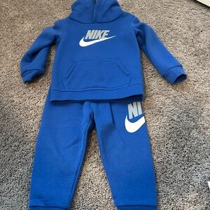 Nike Blue Sweatpants & Hoodie Set